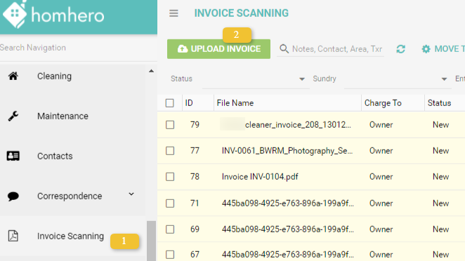Invoice Scanning: 1. Upload Scanned Invoices to HomHero – HOMHERO