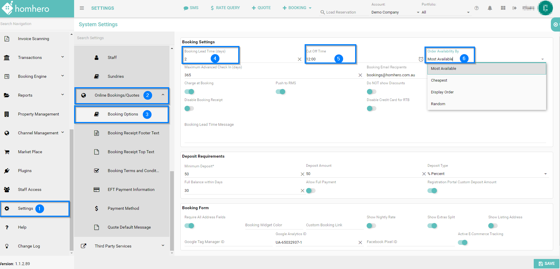 Online Booking Settings - Booking Options – HOMHERO